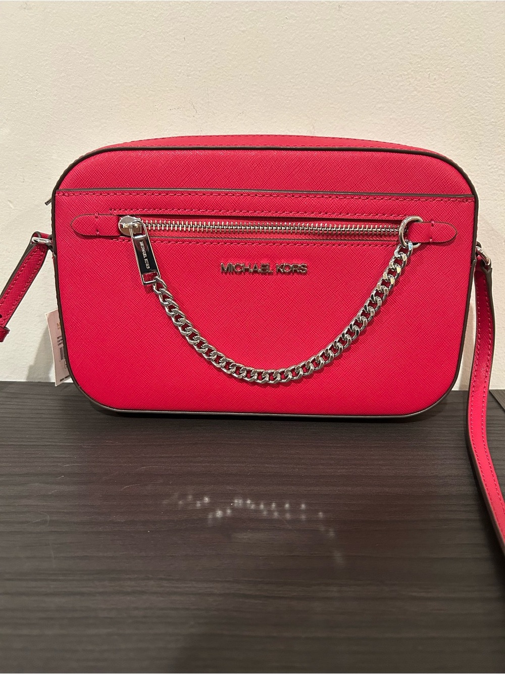 Michael Kors Jet Set Large Saffiano Leather Crossbody Bag NWT